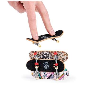 TECH DECK, Ultra DLX Fingerboard 4-Pack, Element Skateboards, Collectible and Customizable Mini Skateboards, Kids Toy for Ages 6 and up