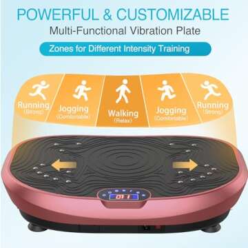 AXV Vibration Plate Exercise Machine Whole Body Workout Music Vibrate Fitness Platform Lymphatic Drainage Machine for Weight Loss Shaping Toning Wellness Home Gyms Workout