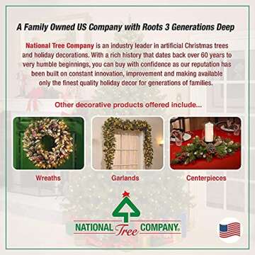 National Tree Company Pre-lit Artificial Mini Christmas Tree | Includes Small Lights and Cloth Bag Base | Kensington Burlap - 4 ft