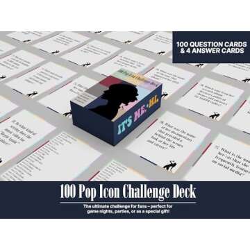 Enchanted Pop Star Card Game, Taylor 100 Question & Answer Cards for Ultimate Music Lovers, Perfect Gift Merch for Game Nights, Birthday Party Favors for Girls Women