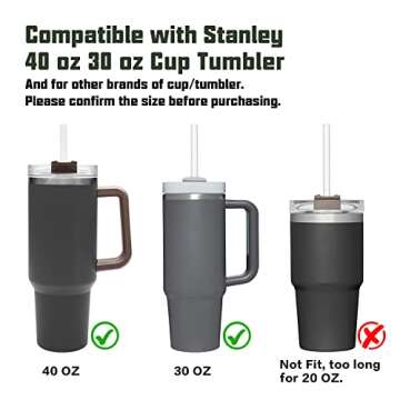 Replacement Straw Set for Stanley Tumblers, 6 Pack