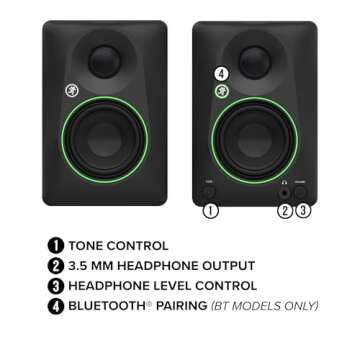 Mackie CR3.5BT 3.5-inch Powered Bluetooth Studio Monitors