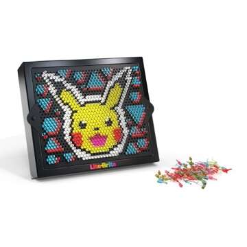 Lite Brite Super Bright HD, Pokemon Edition - Creative Retro Light-Up Screen – Educational Play for Children, Enhances Creativity, Gift for Boys and Girls Ages 6+