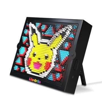 Lite Brite Super Bright HD, Pokemon Edition - Creative Retro Light-Up Screen – Educational Play for Children, Enhances Creativity, Gift for Boys and Girls Ages 6+