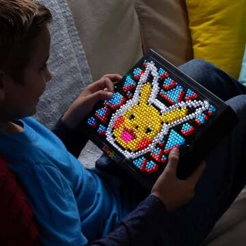 Lite Brite Super Bright HD, Pokemon Edition - Creative Retro Light-Up Screen – Educational Play for Children, Enhances Creativity, Gift for Boys and Girls Ages 6+