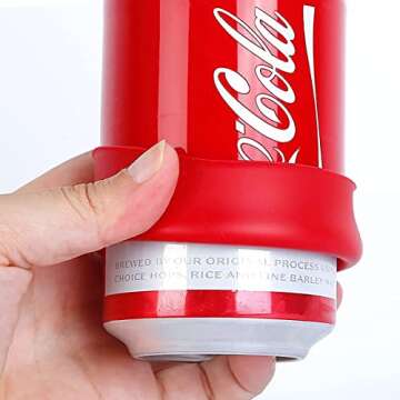 Can Covers that Look Like Soda, Silicone Sleeves for Cans, Can Wraps, Fits All 12FL OZ 355ml (Mixed, 4 Pack)