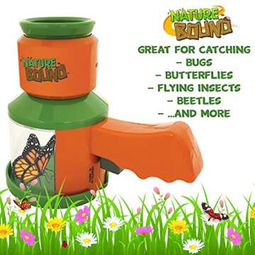 Nature Bound Bug Catcher and Viewer for Outdoor Exploration of Insects - Includes Handy Trigger Design - for Boys and Girls Medium