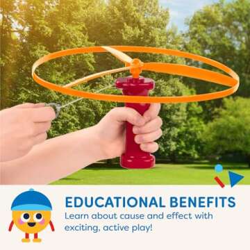 Battat – Flying Disc Toy – 2 Launchers & 4 Discs – Helicopter Playset – Outdoor Toys For Summer – 3 Years + – Skyrocopter