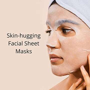 Rael Face Mask Skin Care, Hydrating Face Masks - Bamboo Facial Sheet Mask, Korean Skincare, Dewy Skin Care, Hydrating and Moisturizing, made with Fruit Extracts, All Skin Types (Hydration, 5 Sheets)