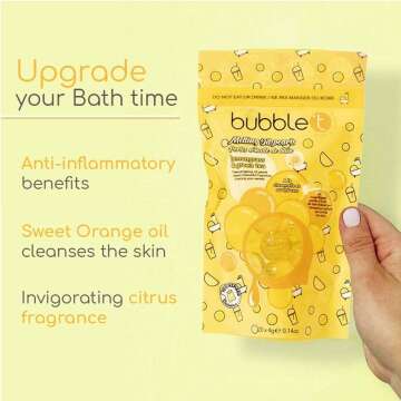 Bubble T Lemongrass Bath Bombs for Refreshing Relaxation