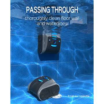 WYBOT Osprey 700 Max Wall Climbing Robotic Pool Cleaner with APP, Excellent Suction Power, Smart Navigation Technology, Lasts 180Mins, 15000mAH Large Battery, Automatic Pool Vacuum for In-ground Pools