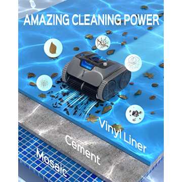 WYBOT Osprey 700 Max Wall Climbing Robotic Pool Cleaner with APP, Excellent Suction Power, Smart Navigation Technology, Lasts 180Mins, 15000mAH Large Battery, Automatic Pool Vacuum for In-ground Pools