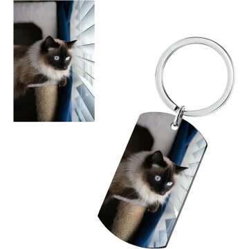 Funnylife Custom Cat Keychain