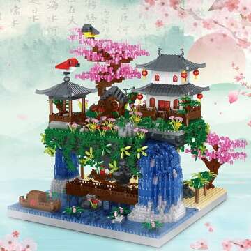 Cherry Blossom Bonsai Building Blocks Set for Ages 14+