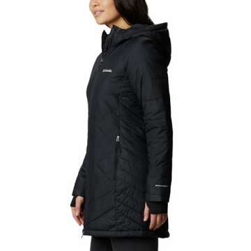 Columbia Women's Heavenly Long Hooded Jacket, Black, Medium