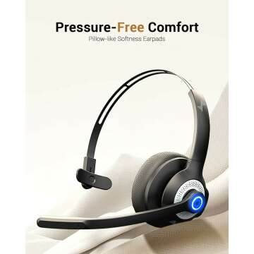 Bluetooth V5.2 Wireless Headset with Microphone