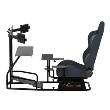 Volair Sim Universal Flight or Racing Simulation Cockpit Chassis with Triple Monitor Mounts