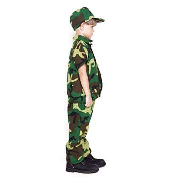 Jason Party Army Costume for Kids Soldier Costume Military Costumes for Boys-SForest-L