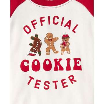 The Children's Place Baby 2 Piece and Kids, Sibling Matching, Holiday Pajama Sets, Cotton, Official Cookie Tester