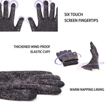 TRENDOUX Knit Winter Touchscreen Gloves for All