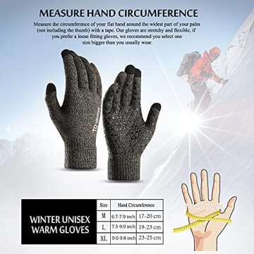 TRENDOUX Knit Winter Touchscreen Gloves for All