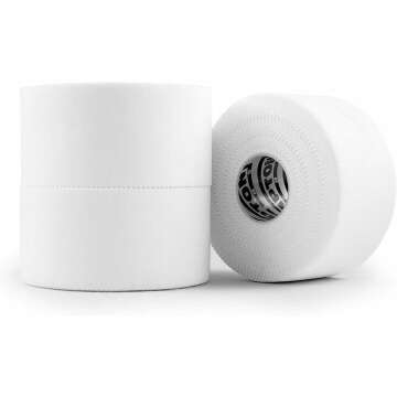Hampton Adams | As Seen on Shark Tank | 3-Pack White Athletic Sports Tape – Very Strong Easy Tear NO Sticky Residue Best Tape for Athlete & Medical Trainers