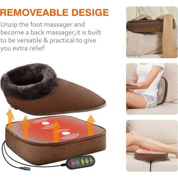 3-in-1 Foot Warmer & Back Massager