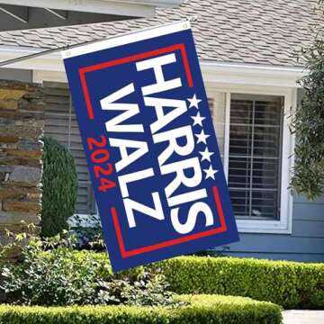 Harris Walz 2024 Election Flag - 3x5 Ft Outdoor Banner