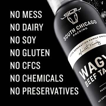 South Chicago Packing Wagyu Beef Tallow Spray, Umami-Rich, Flavorful, Perfect for Sauteing, Stir-frying and Grilling, Nonstick Cooking Oil, 7 Fl Oz