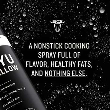 South Chicago Packing Wagyu Beef Tallow Spray, Umami-Rich, Flavorful, Perfect for Sauteing, Stir-frying and Grilling, Nonstick Cooking Oil, 7 Fl Oz