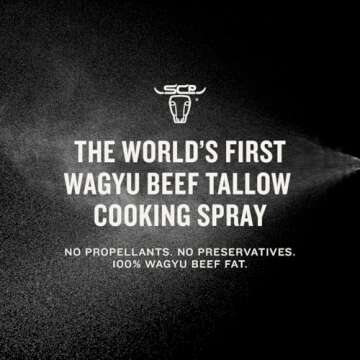 South Chicago Packing Wagyu Beef Tallow Spray, Umami-Rich, Flavorful, Perfect for Sauteing, Stir-frying and Grilling, Nonstick Cooking Oil, 7 Fl Oz