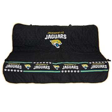 NFL CAR SEAT COVER - JACKSONVILLE JAGUARS Waterproof, Non-slip BEST Football LICENSED PET SEAT cover for DOGS & CATS.