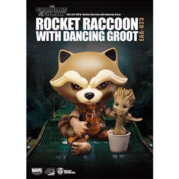 Beast Kingdom Egg Attack Action Rocket Raccoon "Guardians of the Galaxy" Action Figure