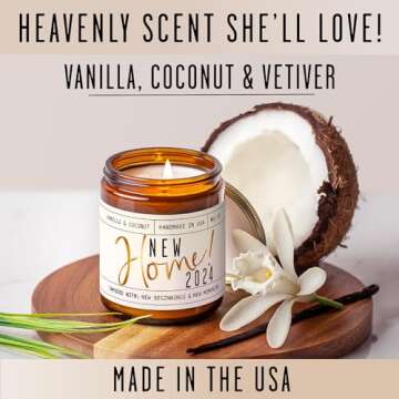 New Home Soy Candle - Vanilla & Coconut 9oz