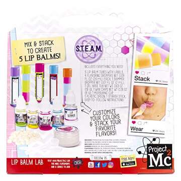 Project MC2 Create Your Own Lip Balm Lab, At-Home STEM Kits For Kids Age 6 And Up, Makeup Kits, DIY Lip Balm, Activities for Birthday Parties, Sleepovers, 1 Count (Pack of 1)