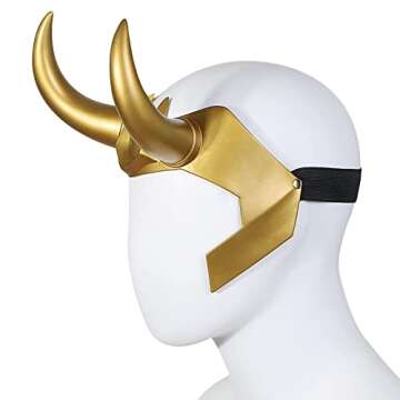 CAFELE Superhero Helmet Horns Cosplay, 2021 TV Superhero Series Movie Thor Ragnarok Superhero Crown Mask Cosplay Halloween Costume Accessories (Superhero Helmet)