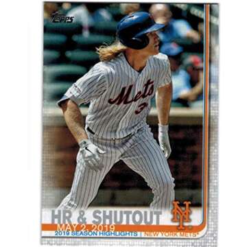 2019 Topps Series 1 & 2 & Update New York Mets Team Set with 4 Pete Alonso RC & 23 Jacob DeGrom - 32 MLB Cards