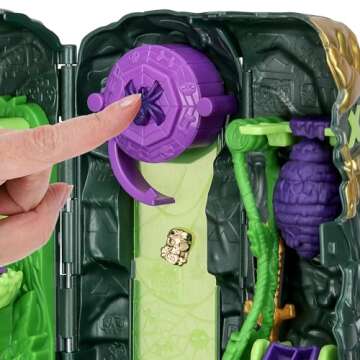 Treasure X Lost Lands Skull Island Swamp Tower Micro Playset, 15 Levels of Adventure. Survive The Traps and Discover 2 Micro Sized Action Figures. Will You Find Real Gold Dipped Treasure?