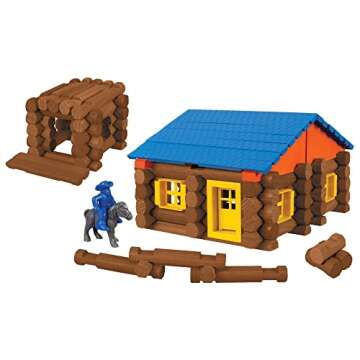 LINCOLN LOGS – Oak Creek Lodge – 137 Pieces - Real Wood Logs-Ages 3+ - Best Retro Building Gift Set for Boys/Girls – Creative Construction Engineering – Top Blocks Game Kit - Preschool Education Toy