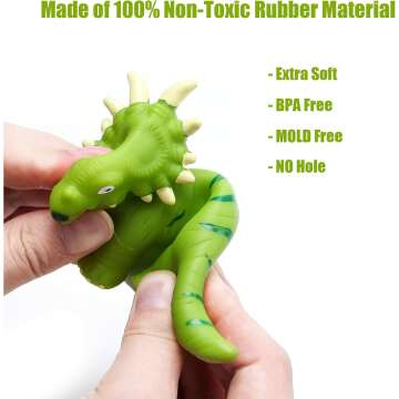 Mold-Free Dinosaur Bath Toys for Toddlers - 12 PCS