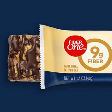 Fiber One Chewy Bars, Oats & Chocolate, Fiber Snacks, Mega Pack, 15 ct