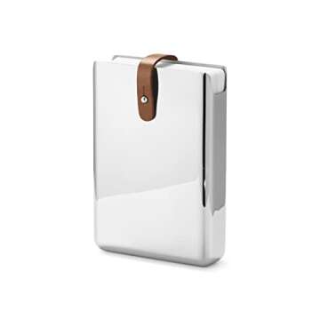 Georg Jensen Sky Collection Stainless Steel Playing Card Case with 52-Card Deck