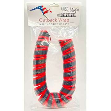 Outback Wrap - Hose Tamer Hydraulic Hose Management Protector and Tagging Wraps for Farming and Agriculture Equipment, Tractors, Harvesters, Planters, and Sprayers 40 mm Diameter - 18 inch - Red