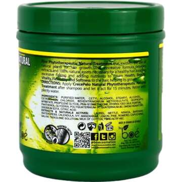 Boe Crece Pelo Treatment Jar, 8.46 oz/240g