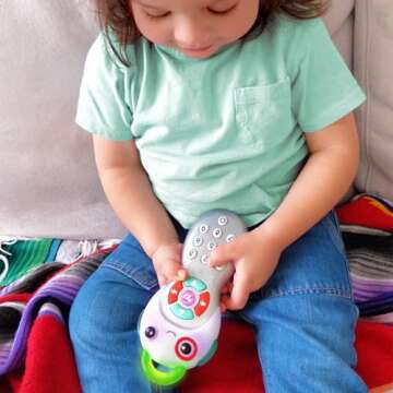 B. toys - Baby Musical TV Remote Control with Learning Numbers & Songs - Interactive Sensory Toy with Light-Up Buttons - Educational Baby Toys for Development, 6 Months & Up