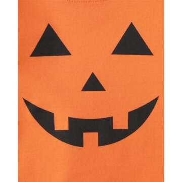 The Children's Place Toddler Halloween Pajamas - Pumpkin One Piece 3T