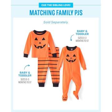 Toddler Pumpkin Halloween Pajamas 3T by The Children's Place