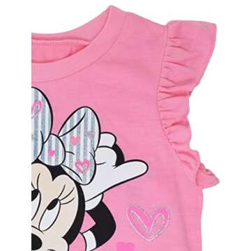 Minnie Mouse Toddler Outfit Set in Pink & Blue 5T