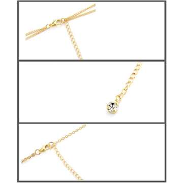 Tornito 8Pcs Sexy Body Chain Belly Waist Chain Necklace Summer Beach Bikini Bra Body Jewelry for Women Gold Tone