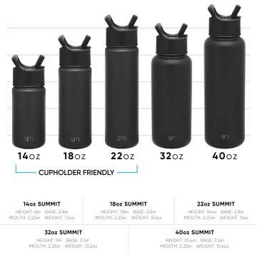 Hydration Made Simple Modern Water Bottle with Straw